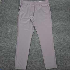 Mizzen+Main Helmsman Slim Men's 38x34 Gray Performance Stretch Pants Golf